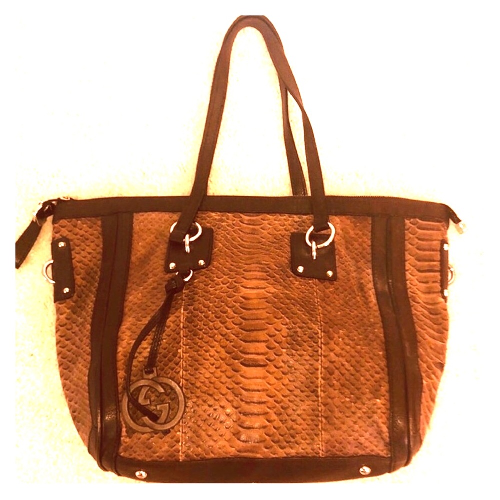 RARE! Gucci Python Leather Tote